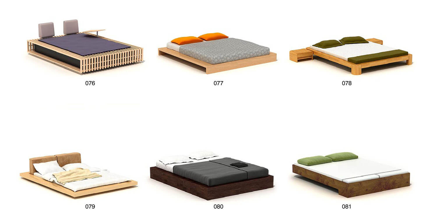 Giường ngủ hiện đại gỗ công nghiệp không có đầu giường