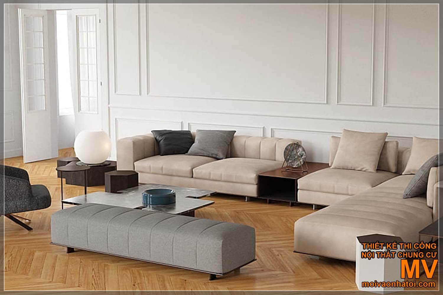 amostras de sofás simples e modernos para casas neoclássicas