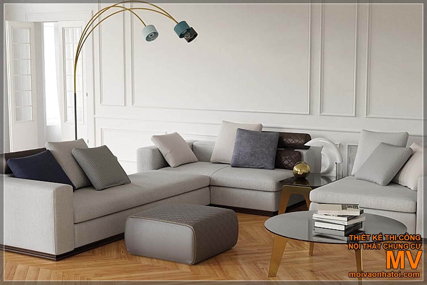 simple, modern sofa models for neoclassical houses