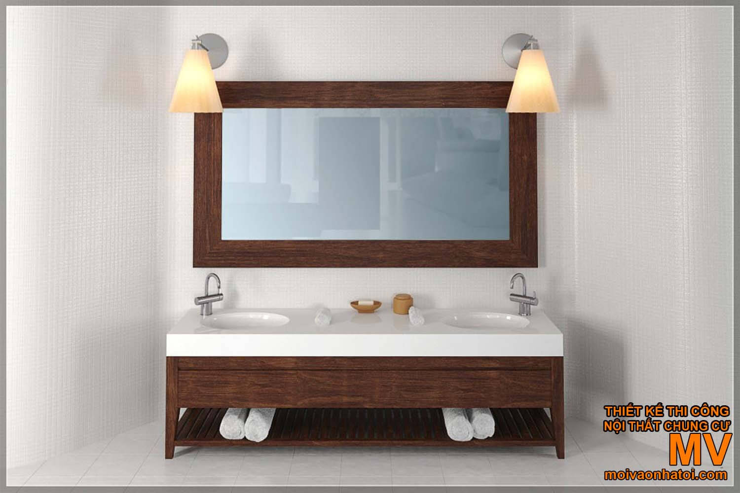 lavabo rửa mặt, thiết kế nhà tắm đẹp hiện đại