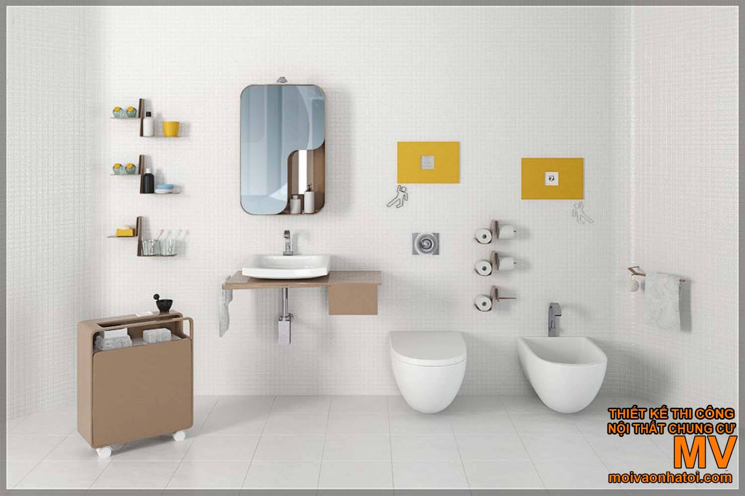 миття обличчя лавабо, гарний сучасний дизайн ванної кімнати