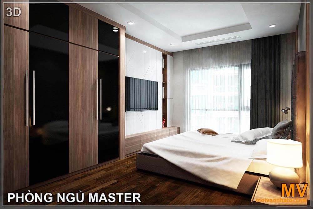 3d perspective master bedroom