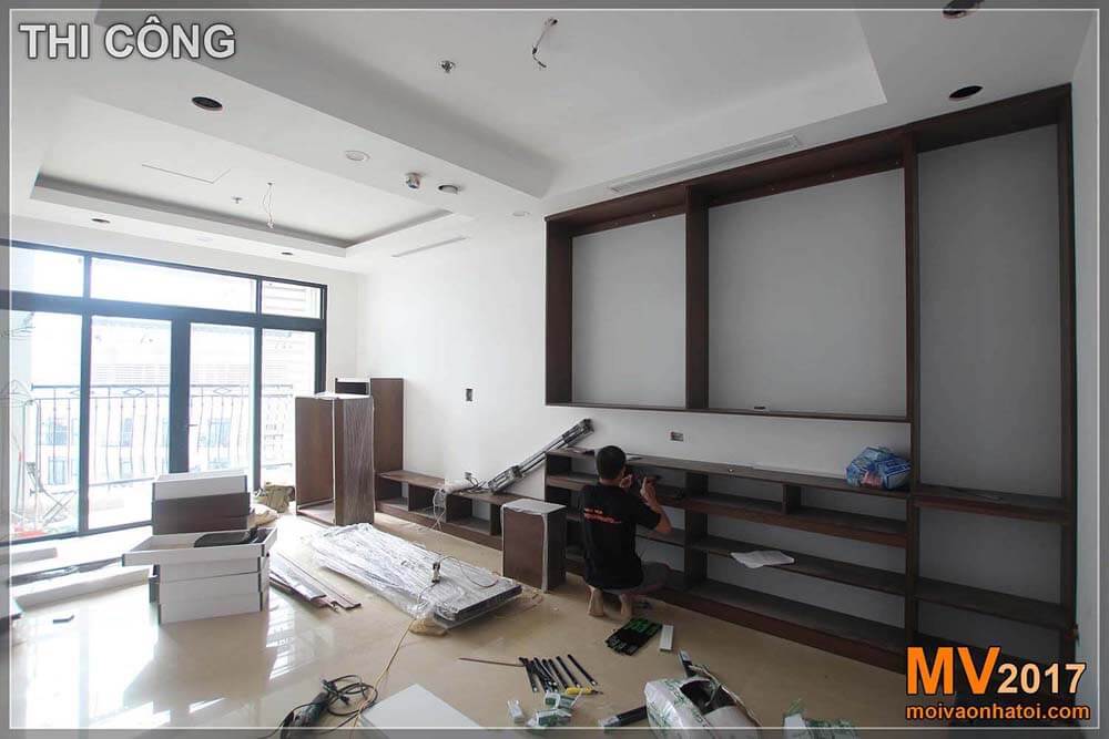 Construction of wooden furniture, Royal city 100m2