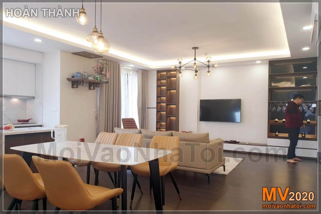 Návrh interiéru a konstrukce bytů v obývacím pokoji