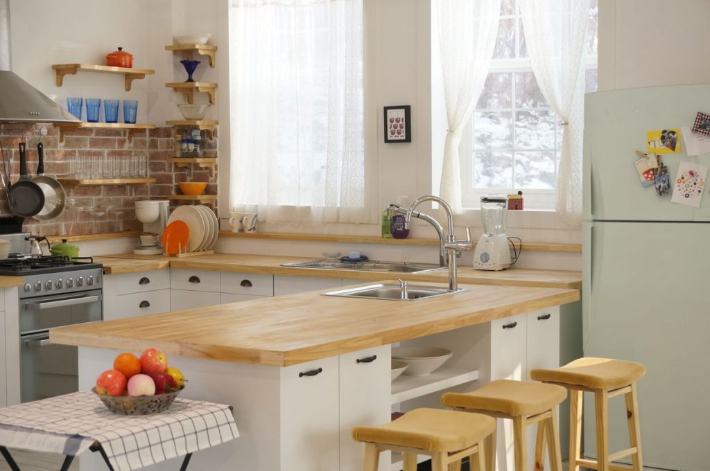 Phòng bếp đơn giản phong cách thiết kế hàn quốc