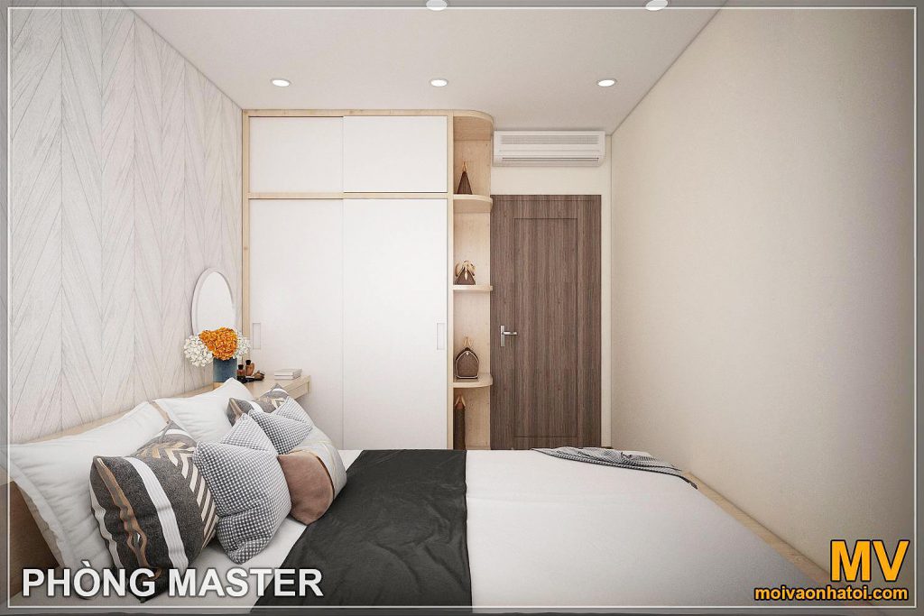 thiết kế nội thất phòng ngủ master căn hộ ocean park