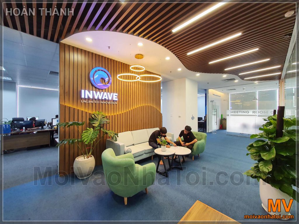 design and construction of office lobby backdrop