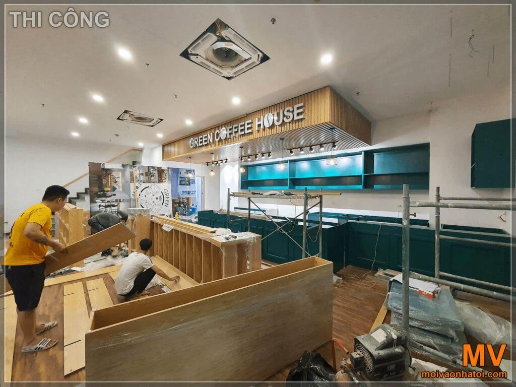Покроковий монтаж меблів для приміщення кафе Ханоя