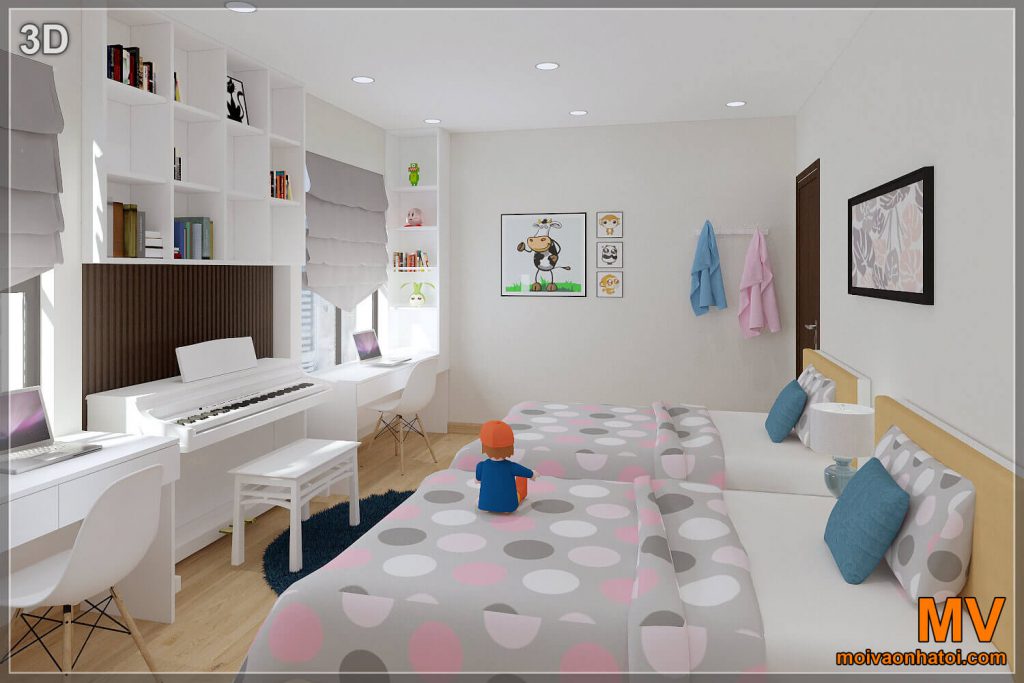 Дизайн интерьера детской спальни квартиры Северный бриллиант