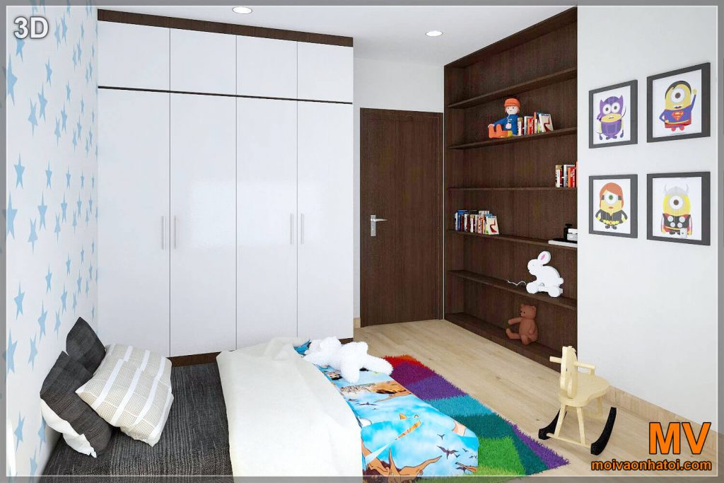 Дизайн интерьера дополнительной детской комнаты в многоквартирном доме Northern Diamond