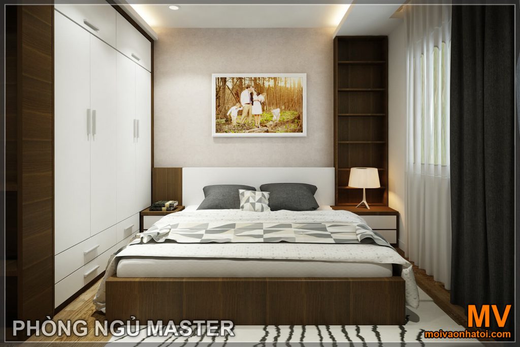 thiết kế phòng ngủ master chung cư hoàng cầu