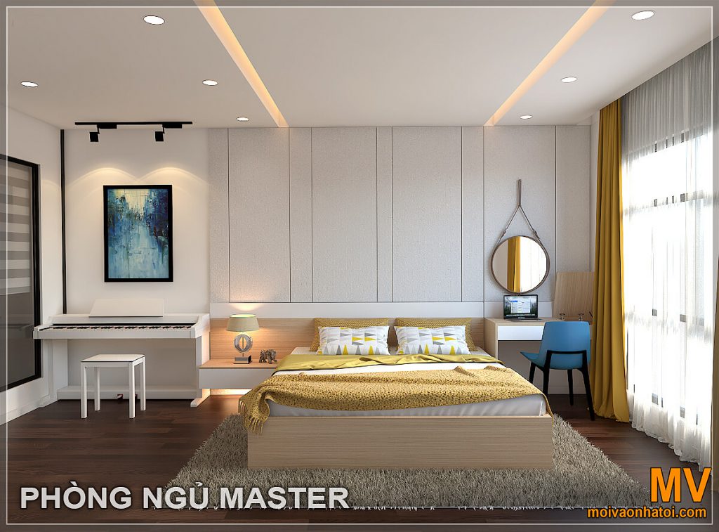 thiết kế phòng ngủ master chung cư mỹ đình pearl 