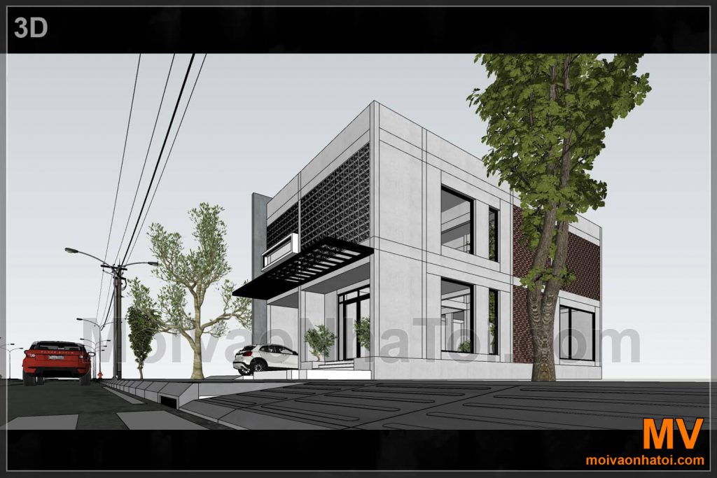 exterior design of Bac Giang townhouses