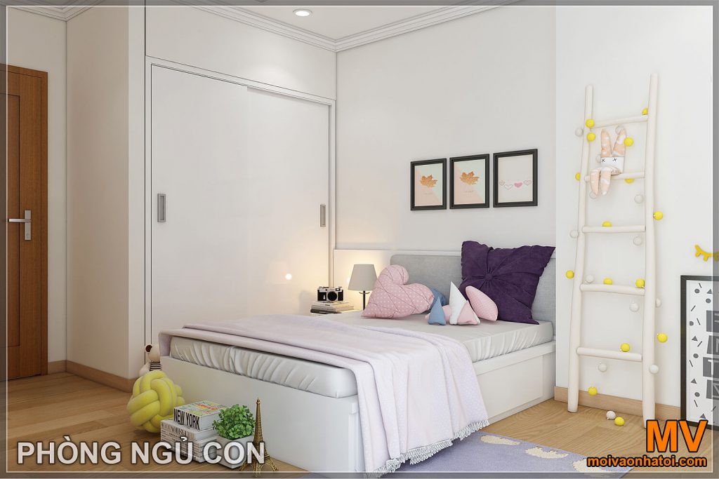 thiết kế phòng ngủ con nội thất chung cư parkhill