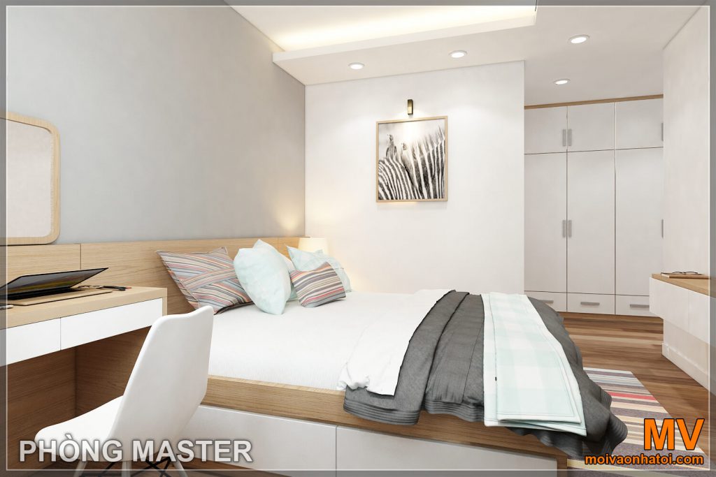 thiết kế phòng ngủ master chung cư madarin 