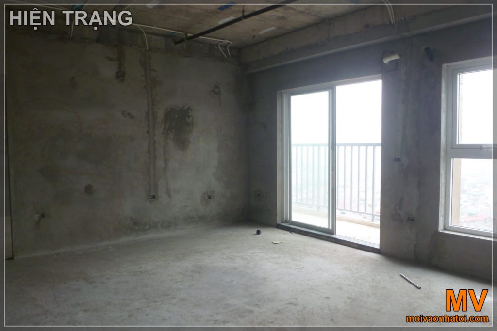 الوضع الحالي لغرفة المعيشة في شقة نجوين فان كو