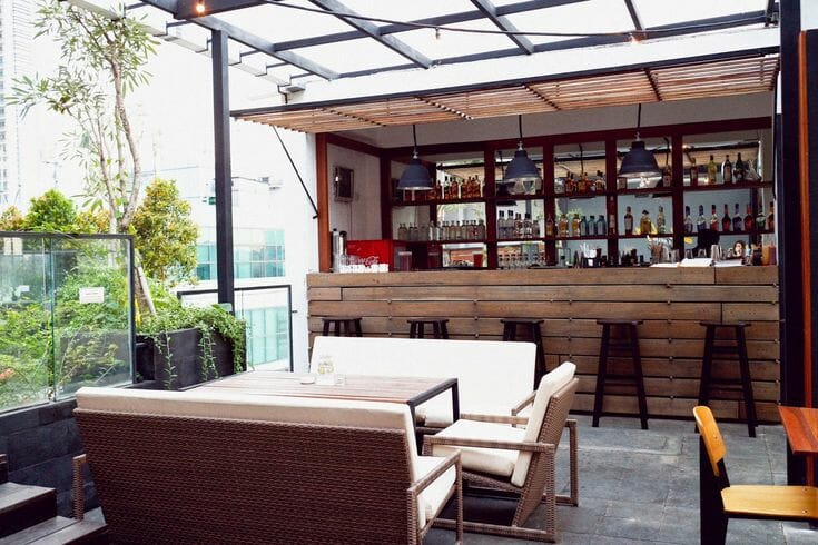 Rooftop-Bar im Stadthaus