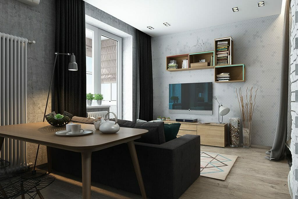living room of apartments under 50m2