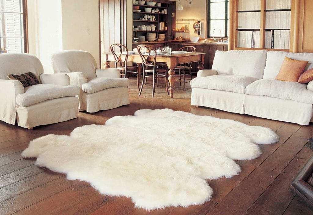 lựa chọn thảm màu trắng trong nội thất