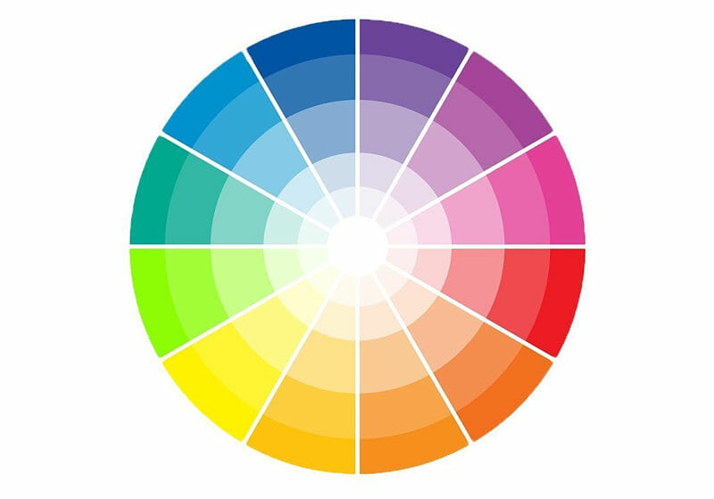 roda de cores de tinta