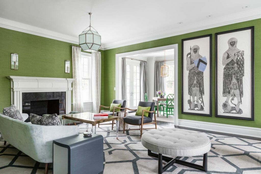 modello artistico soggiorno verde