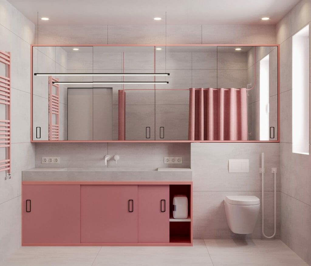 Ванна кімната контрастного кольору