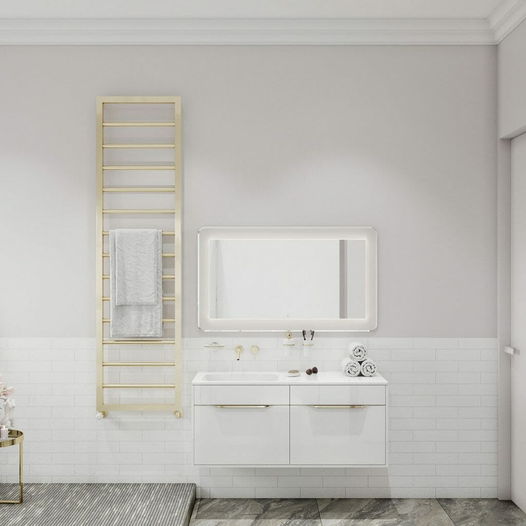 Design classico degli interni del bagno
