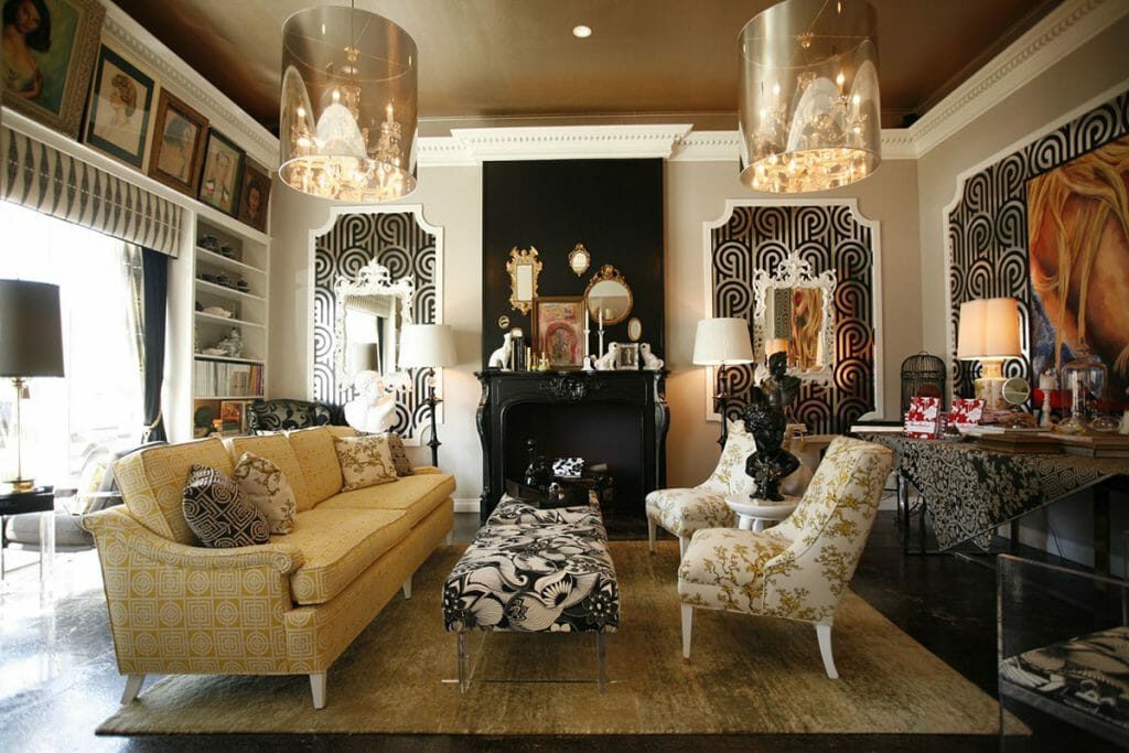 klasický design obývacího pokoje