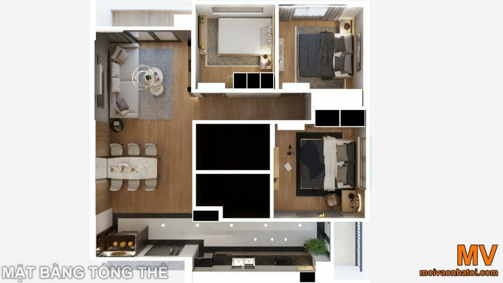 Design d'intérieur d'appartement