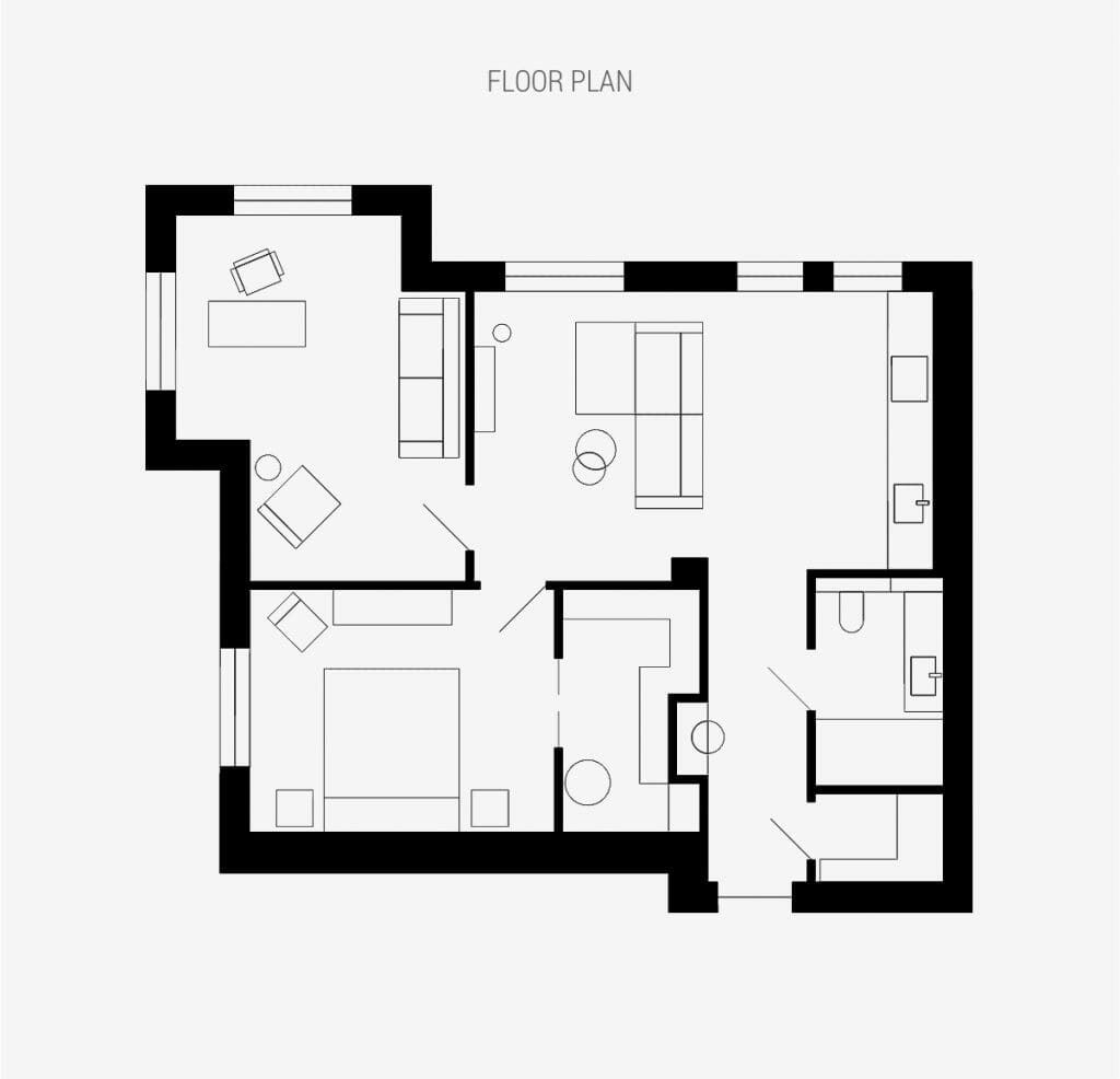 design degli interni dell'appartamento