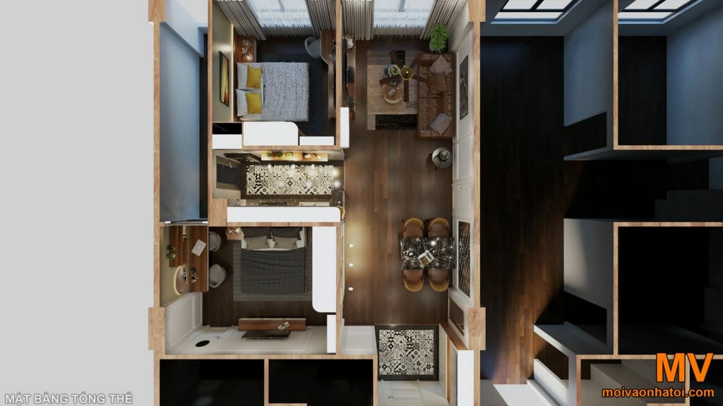 design d'intérieur d'un appartement écologique