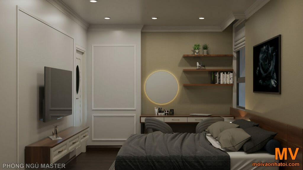 design della camera da letto principale