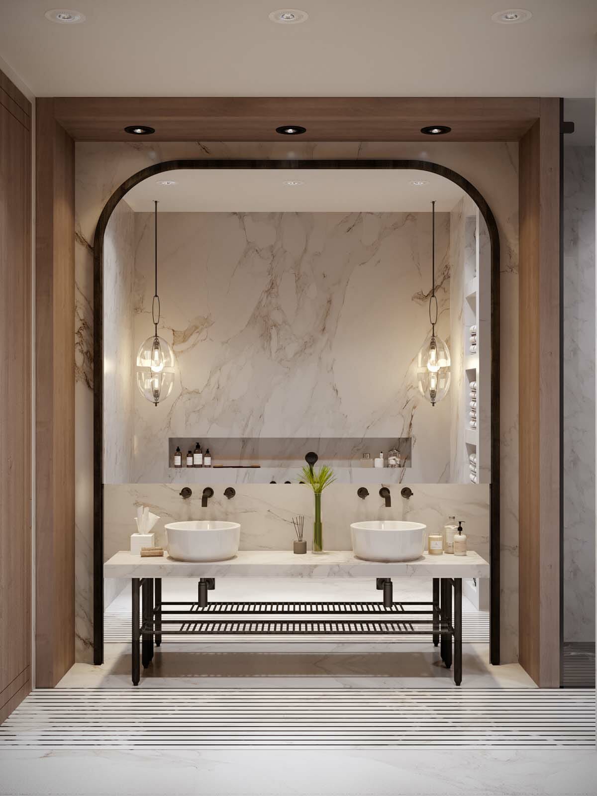 double washbasin design
