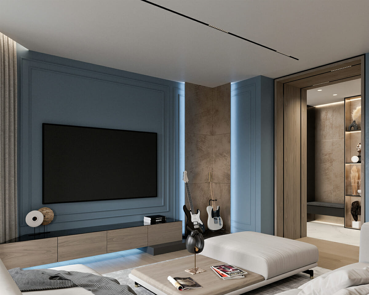 design appartamento blu