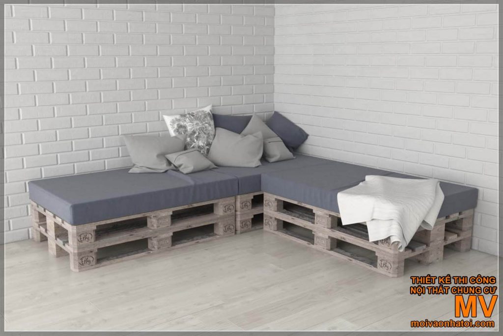 Wood sofa pallet pattern