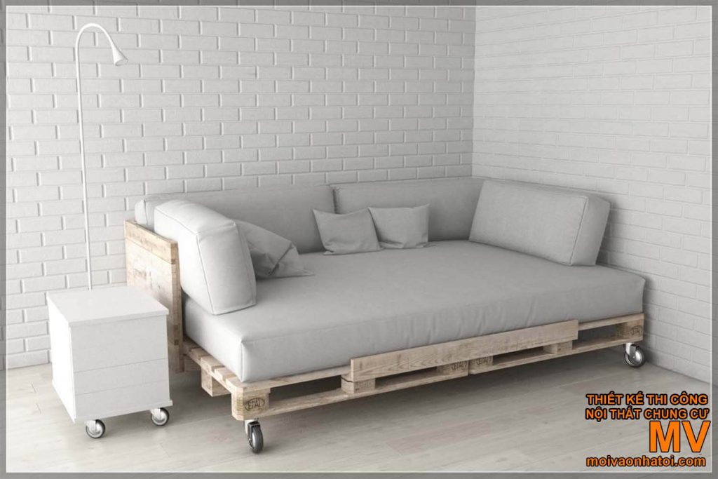 Single pallet bed sofa