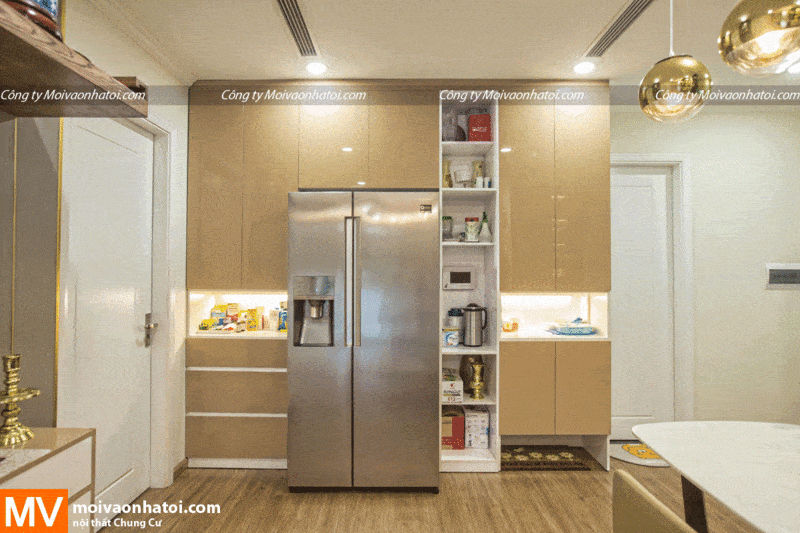Structure of refrigerator storage cabinets for apartments