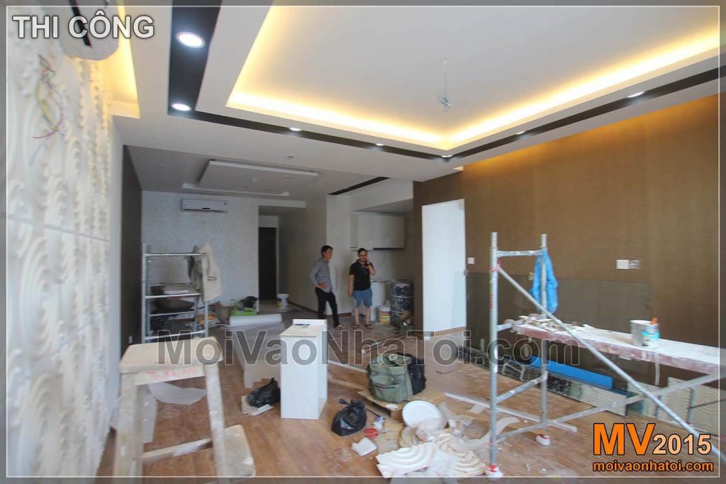 Construction process of apartment interior Times City T8