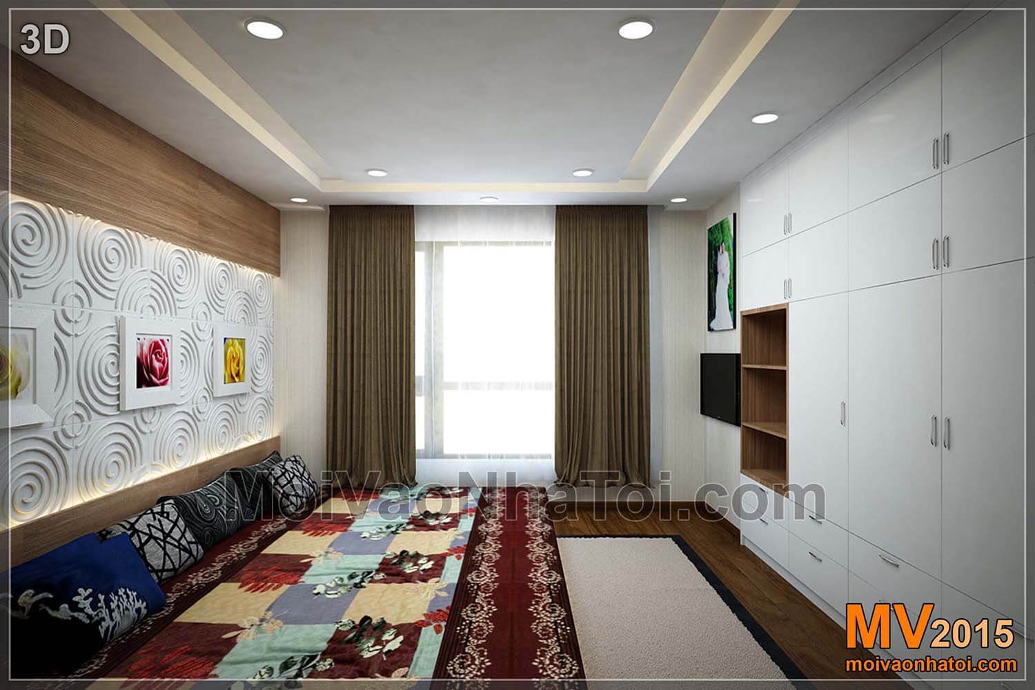 3 डी डिजाइन बड़े बेडरूम का अपार्टमेंट T8 टाइम्स सिटी