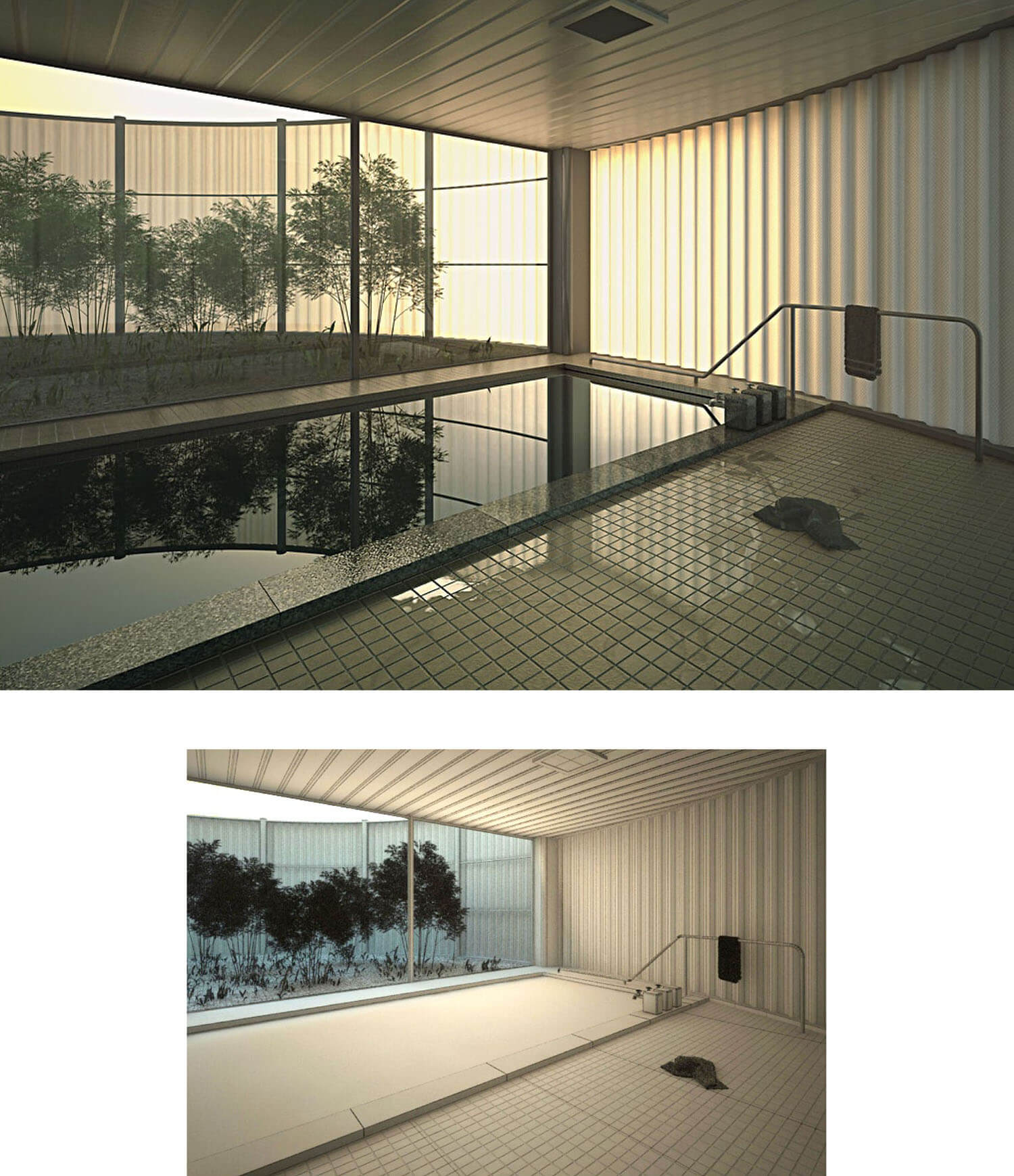 thiết kế bể bơi mini trong nhà