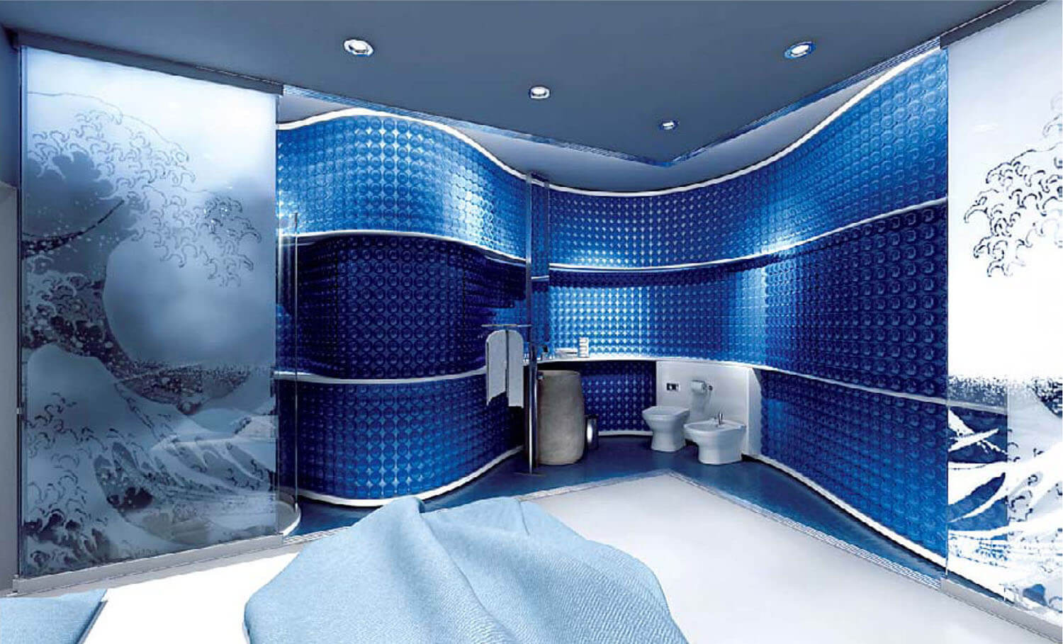 thiết kế phòng tắm diện tích rộng