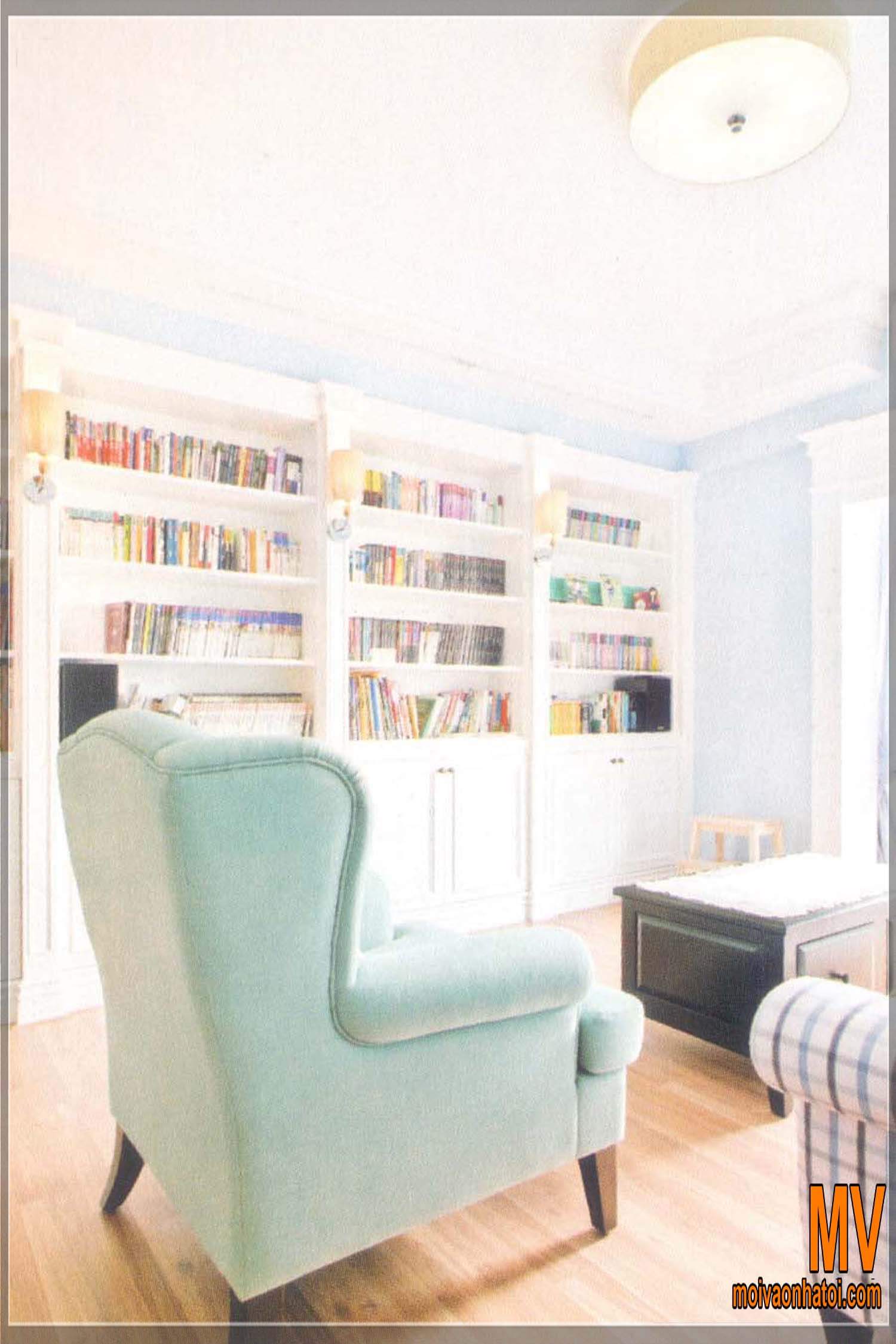 thiết kế không gian đọc sách, thư giãn