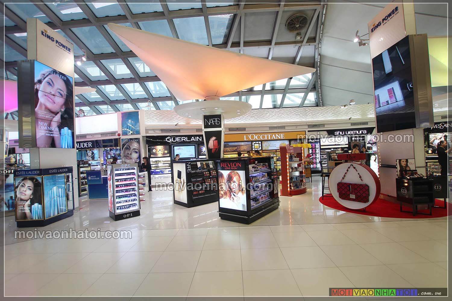 Các mẫu thiết kế gian hàng trong sân bay, trung tâm thương mại