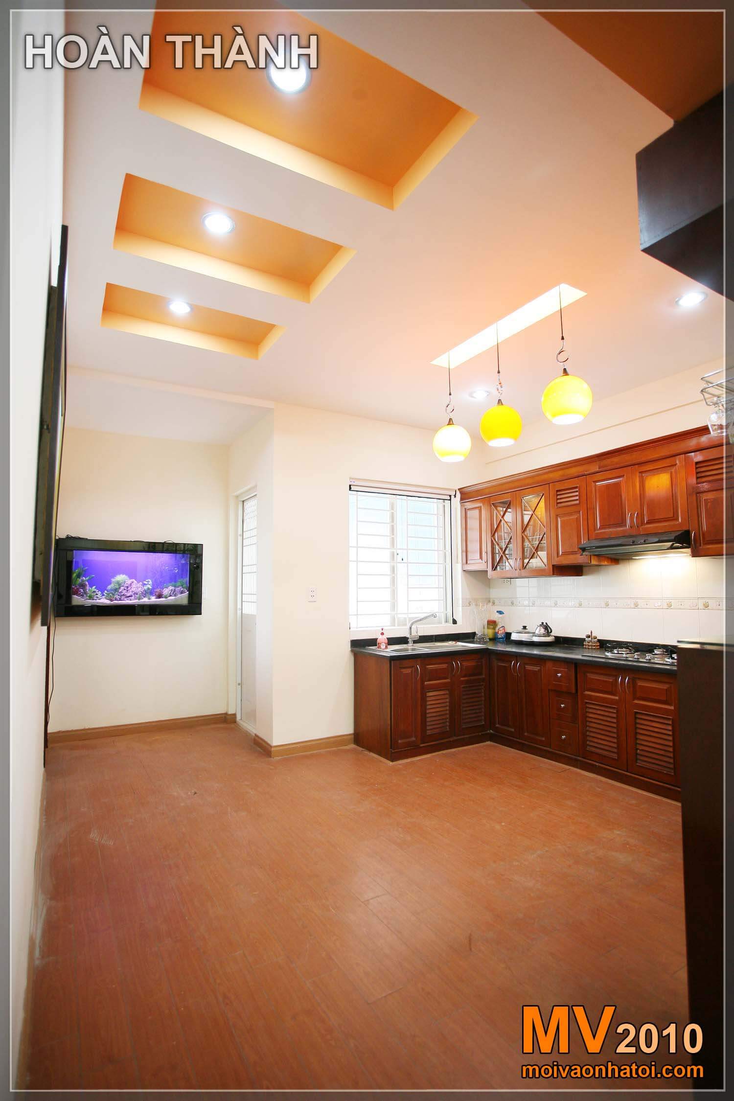 Completed construction of Viet Hung apartment kitchen